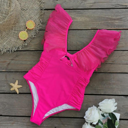 Pink One-Piece Bikini – Elegant and Chic Swimwear